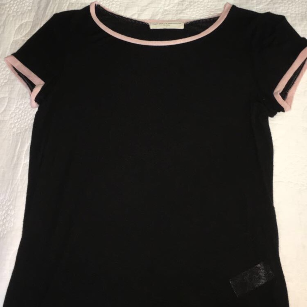 Project Social T black with pink accents shirt